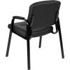 Flash Furniture Darwin Flash Fundamentals LeatherSoft Executive Reception Chair, Modern Tufted Lounge Chair for Living Room or Office, Black