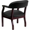 Flash Furniture Diamond Black LeatherSoft Conference Chair with Accent Nail Trim(Black Leathersoft)