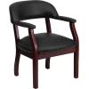 Flash Furniture Diamond Black LeatherSoft Conference Chair with Accent Nail Trim(Black Vinyl)
