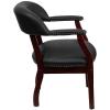 Flash Furniture Diamond Black LeatherSoft Conference Chair with Accent Nail Trim(Black Vinyl)