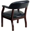 Flash Furniture Diamond Black LeatherSoft Conference Chair with Accent Nail Trim(Navy Vinyl)