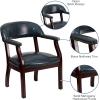 Flash Furniture Diamond Black LeatherSoft Conference Chair with Accent Nail Trim(Navy Vinyl)