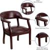 Flash Furniture Diamond Black LeatherSoft Conference Chair with Accent Nail Trim(Oxblood Vinyl)