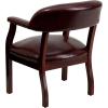 Flash Furniture Diamond Black LeatherSoft Conference Chair with Accent Nail Trim(Oxblood Vinyl)