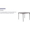 Flash Furniture Dunham 2.83-Foot Square Bi-Fold Brown Wood Grain Plastic Folding Table with Carrying Handle