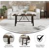 Flash Furniture Eli Farmhouse Trestle Coffee Table, Rustic Solid Wood Coffee Table, X-Frame Design, Living Room, Bedroom, Home Office, 19.75″ H, Walnut(Dark Gray)