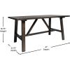 Flash Furniture Eli Farmhouse Trestle Coffee Table, Rustic Solid Wood Coffee Table, X-Frame Design, Living Room, Bedroom, Home Office, 19.75″ H, Walnut(Dark Gray)