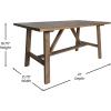 Flash Furniture Eli Farmhouse Trestle Coffee Table, Rustic Solid Wood Coffee Table, X-Frame Design, Living Room, Bedroom, Home Office, 19.75″ H, Walnut(Rustic Brown)
