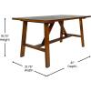 Flash Furniture Eli Farmhouse Trestle Coffee Table, Rustic Solid Wood Coffee Table, X-Frame Design, Living Room, Bedroom, Home Office, 19.75″ H, Walnut(Walnut)