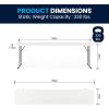 Flash Furniture Elon 6′ Plastic Folding Training and Event Table, Rectangular Folding Training Table with 220-lb. Static Weight Capacity, White(Granite White)