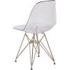 Flash Furniture Elon Series Ghost Chair with Gold Metal Base(Set of 2)