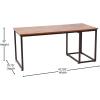 Flash Furniture Emerson 2 Piece Nesting Coffee Table Set – Engineered Wood Top in Walnut Finish – Black Sled Base Steel Frames – Storage Drawer