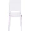 Flash Furniture Emilie Ghost Chair with Square Back in Transparent Crystal(Set of 4)