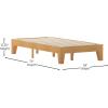 Flash Furniture Evelyn Wooden Platform Bed – Natural Pine Finish – Queen – Wooden Slat Support – No Box Spring Required – Easy Assembly(Natural)