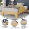 Flash Furniture Evelyn Wooden Platform Bed – Natural Pine Finish – Queen – Wooden Slat Support – No Box Spring Required – Easy Assembly(Natural)