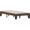Flash Furniture Evelyn Wooden Platform Bed – Natural Pine Finish – Queen – Wooden Slat Support – No Box Spring Required – Easy Assembly(Walnut)
