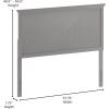 Flash Furniture Fiona King Size Wooden Headboard Only, Herringbone Patterned Adjustable Headboard in Light Brown(Gray Wash)