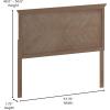 Flash Furniture Fiona King Size Wooden Headboard Only, Herringbone Patterned Adjustable Headboard in Light Brown(Light Brown)