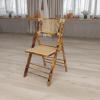 Flash Furniture Folding Bohemian Bamboo Chairs with Curved Backs, Modern Bamboo Folding Dining Chairs, 300 lb. Static Weight Capacity, Set of 4(Set of 1)