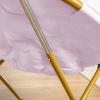 Flash Furniture Gwen Oversize Folding Saucer Chair – Blush Faux Fur Moon Chair – Soft Gold Metal Frame – 38″ Portable Folding Chair – for Dorm and Bedroom(Dusty Purple Fabric/ Soft Gold)