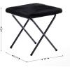 Flash Furniture Gwen Oversize Folding Saucer Chair – Blush Faux Fur Moon Chair – Soft Gold Metal Frame – 38″ Portable Folding Chair – for Dorm and Bedroom(Black Fabric/Black Frame)