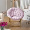 Flash Furniture Gwen Oversize Folding Saucer Chair – Blush Faux Fur Moon Chair – Soft Gold Metal Frame – 38″ Portable Folding Chair – for Dorm and Bedroom(Dusty Purple Fabric/ Soft Gold)