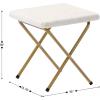 Flash Furniture Gwen Oversize Folding Saucer Chair – Blush Faux Fur Moon Chair – Soft Gold Metal Frame – 38″ Portable Folding Chair – for Dorm and Bedroom(Ivory Faux Shearling Fabric/Soft Gold Frame)