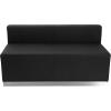 Flash Furniture HERCULES Alon Series Black LeatherSoft Chair with Brushed Stainless Steel Base(Black)