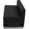 Flash Furniture HERCULES Alon Series Black LeatherSoft Chair with Brushed Stainless Steel Base(Black)