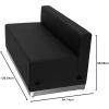 Flash Furniture HERCULES Alon Series Black LeatherSoft Chair with Brushed Stainless Steel Base(Black)