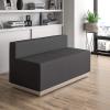 Flash Furniture HERCULES Alon Series Black LeatherSoft Chair with Brushed Stainless Steel Base(Black)