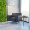 Flash Furniture HERCULES Definity Series Contemporary Black LeatherSoft Chair with Stainless Steel Frame(Contemporary)
