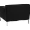 Flash Furniture HERCULES Definity Series Contemporary Black LeatherSoft Chair with Stainless Steel Frame(Contemporary)