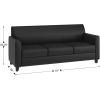 Flash Furniture HERCULES Diplomat Series Black LeatherSoft Sofa(Black)