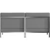 Flash Furniture HERCULES Imagination Series 2 Piece Gray LeatherSoft Waiting Room Lounge Set – Reception Bench(2-Piece Set)