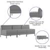 Flash Furniture HERCULES Imagination Series 2 Piece Gray LeatherSoft Waiting Room Lounge Set – Reception Bench(3-Piece Set)