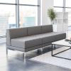 Flash Furniture HERCULES Imagination Series 2 Piece Gray LeatherSoft Waiting Room Lounge Set – Reception Bench(3-Piece Set)