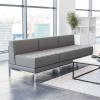 Flash Furniture HERCULES Imagination Series 2 Piece Gray LeatherSoft Waiting Room Lounge Set – Reception Bench(3-Piece Set)