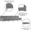 Flash Furniture HERCULES Imagination Series 2 Piece Gray LeatherSoft Waiting Room Lounge Set – Reception Bench(4-Piece Set)