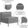 Flash Furniture HERCULES Imagination Series Contemporary Black LeatherSoft Middle Chair(Grey)