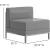 Flash Furniture HERCULES Imagination Series Contemporary Black LeatherSoft Middle Chair(Grey)