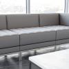 Flash Furniture HERCULES Imagination Series Contemporary Black LeatherSoft Middle Chair(Grey)