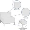Flash Furniture HERCULES Imagination Series Contemporary Black LeatherSoft Middle Chair(Melrose White)