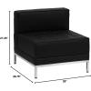 Flash Furniture HERCULES Imagination Series Contemporary Black LeatherSoft Middle Chair(black)
