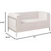 Flash Furniture HERCULES Imagination Series Contemporary White LeatherSoft Loveseat with Encasing Frame(Melrose White)