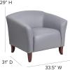 Flash Furniture HERCULES Imperial Series Brown LeatherSoft Chair(Grey)
