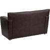 Flash Furniture HERCULES Majesty Series Brown LeatherSoft Loveseat(Brown)