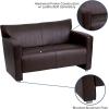 Flash Furniture HERCULES Majesty Series Brown LeatherSoft Loveseat(Brown)