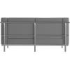 Flash Furniture HERCULES Regal Series Contemporary White LeatherSoft Loveseat with Encasing Frame(Grey)