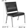 Flash Furniture HERCULES Series 1000 lb. Rated Black Antimicrobial Vinyl Bariatric Medical Reception Chair(Black Vinyl)